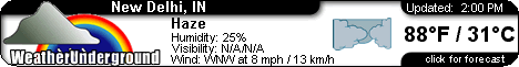 Click for New Delhi, 

India Forecast